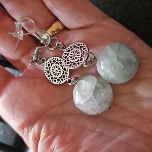 Green Fluorite Earrings NWOT